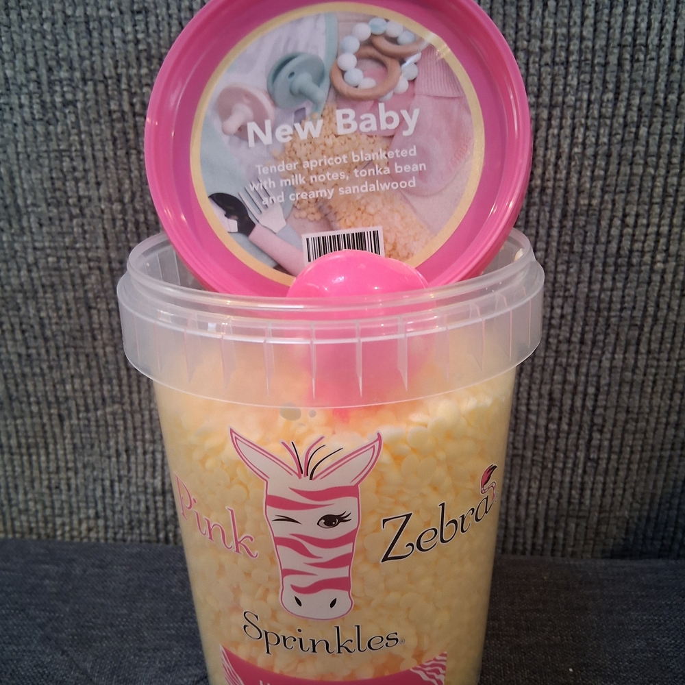Pink Zebra Sprinkles - New Baby Scented Beads
